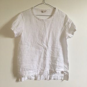 White linen tee